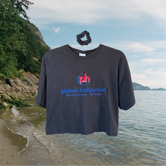 Black Planet Hollywood Crop and Scrunchie Set - Picture 1 of 1